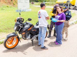 Detran realiza ação educativa para motociclistas em Palmeira dos Índios