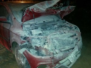 Carro com estudantes colide contra animal em rodovia