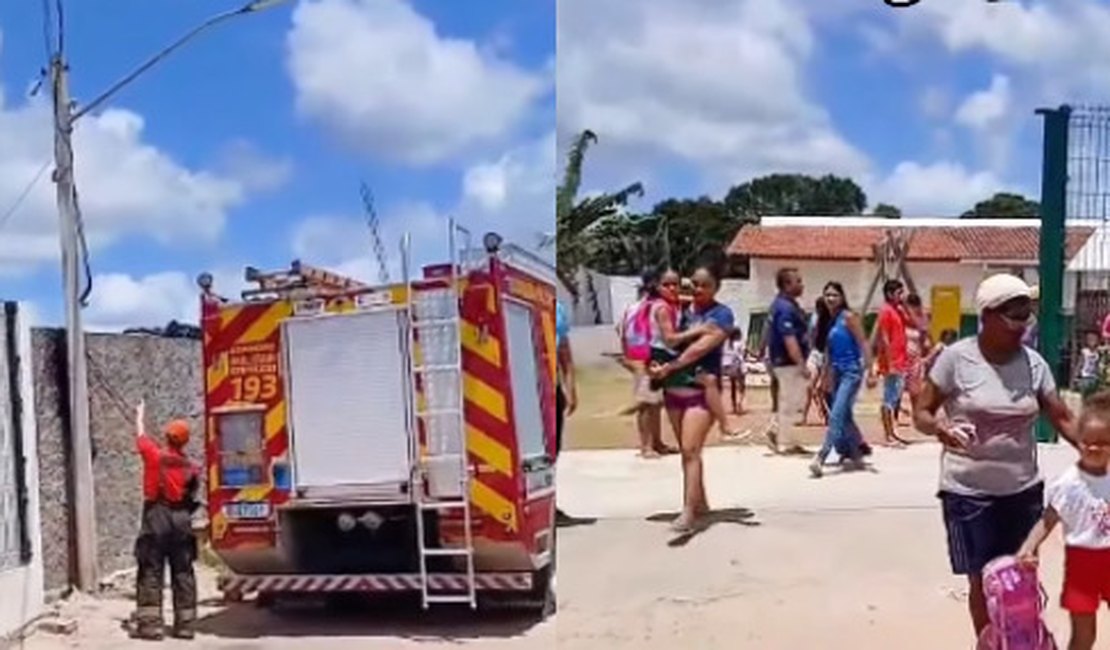 Incêndio em quadro elétrico provoca evacuação de escola em Barra de Santo Antônio