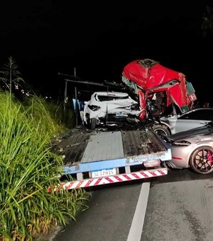 Colisão entre caminhão e carreta deixa um morto e feridos na BR-101, em AL