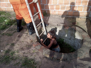 Jovem é socorrida após cair em poço desativado no distrito de Luziápolis em Campo Alegre