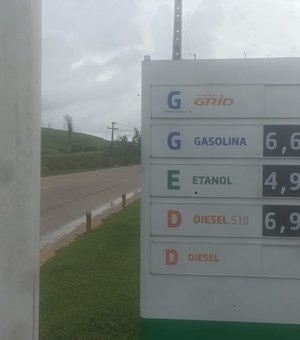 Preço do litro da gasolina passa custar até R$ 6,61 em Porto Calvo