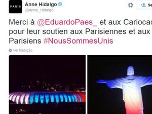 Prefeita de Paris posta foto do Beira-Rio e agradece 'cariocas'