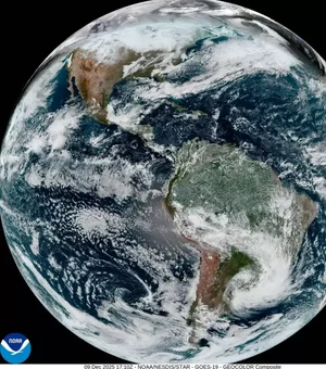 Imagem da Nasa mostra tamanho do ciclone extratropical que atingiu o Sul e o Sudeste do Brasil; veja