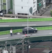 Motociclista fica ferido após colisão com carro no viaduto João Lyra, em Maceió