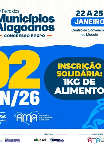 Inscrições para o Congresso dos Municípios começam no dia 2 de janeiro