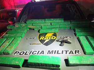 Ex-reeducando é preso com quase 30 kg de maconha e arma de fogo em Maceió