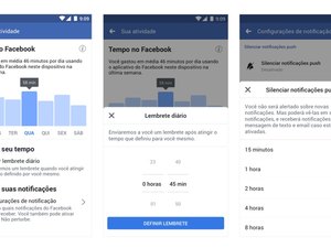 Instagram e Facebook incluem opções para controlar tempo de uso