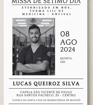 Missa vai homenagear estudante de medicina morto em acidente