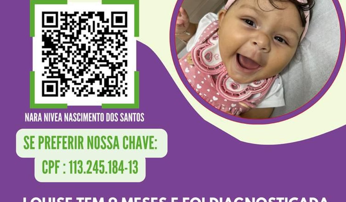 Bebê de dez meses diagnosticada com Atrofia Muscular Espinhal precisa de doações para tratamento