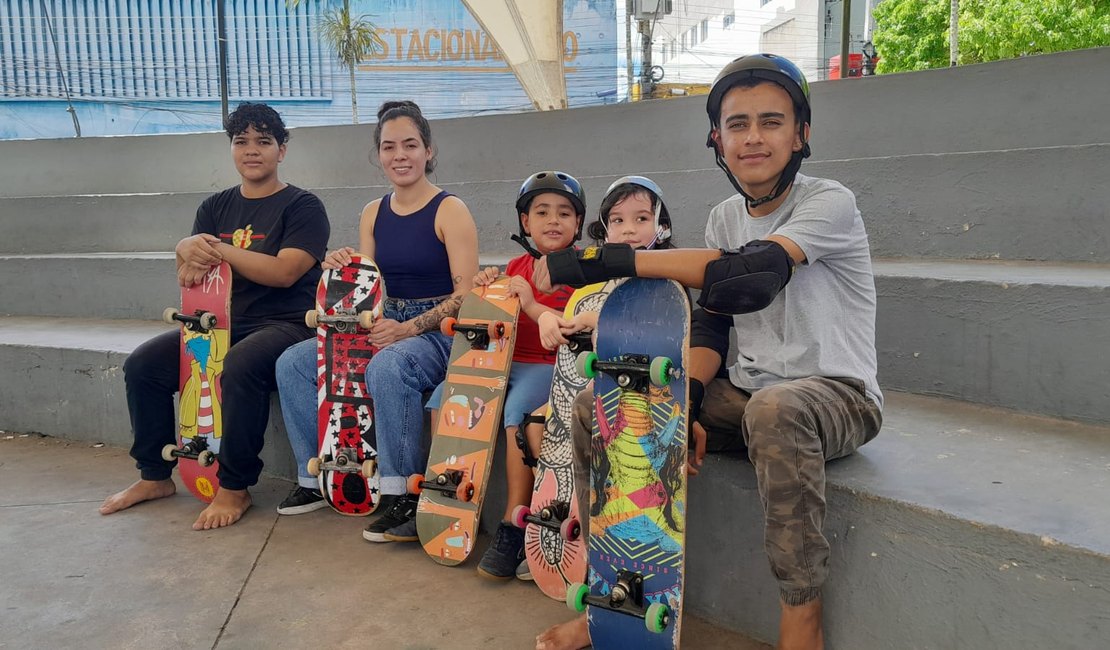 [Vídeo] Associação incentiva prática do skate com aulas gratuitas em Arapiraca