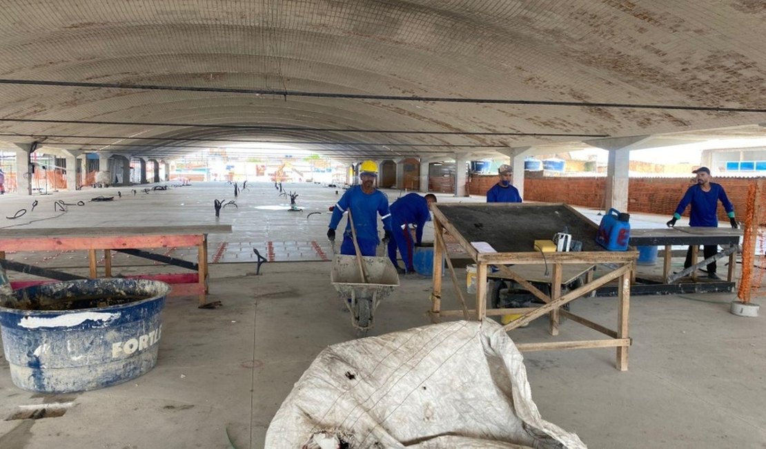 Mercado da Produção tem obras concentradas na segunda etapa de revitalização