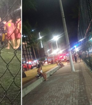 Homem passa mal durante jogo de futebol seis dias após morte de garçom no mesmo local