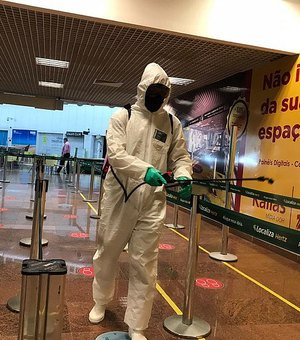 Exército realiza nova desinfecção no Aeroporto Internacional Zumbi dos Palmares