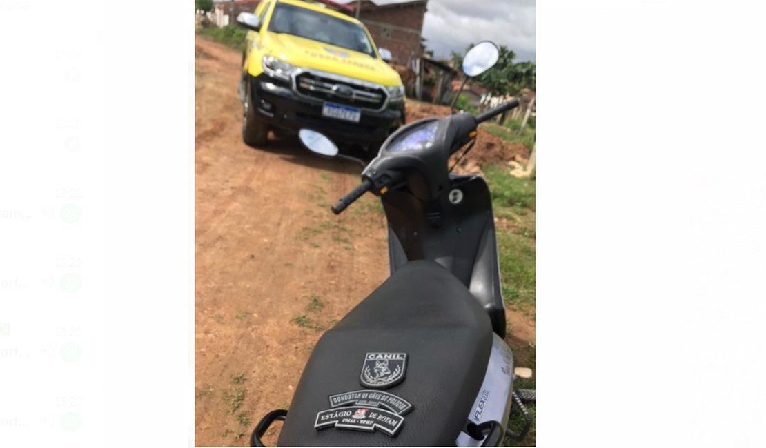 [Vídeo] PM recupera moto roubada e devolve à proprietária em Arapiraca