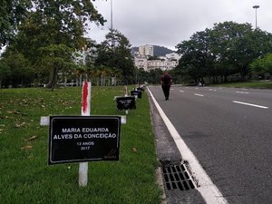 Após morte de Ághata, protesto lembra crianças vítimas da violência no Rio
