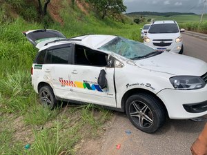 Taxista sofre acidente de trânsito em Porto Calvo