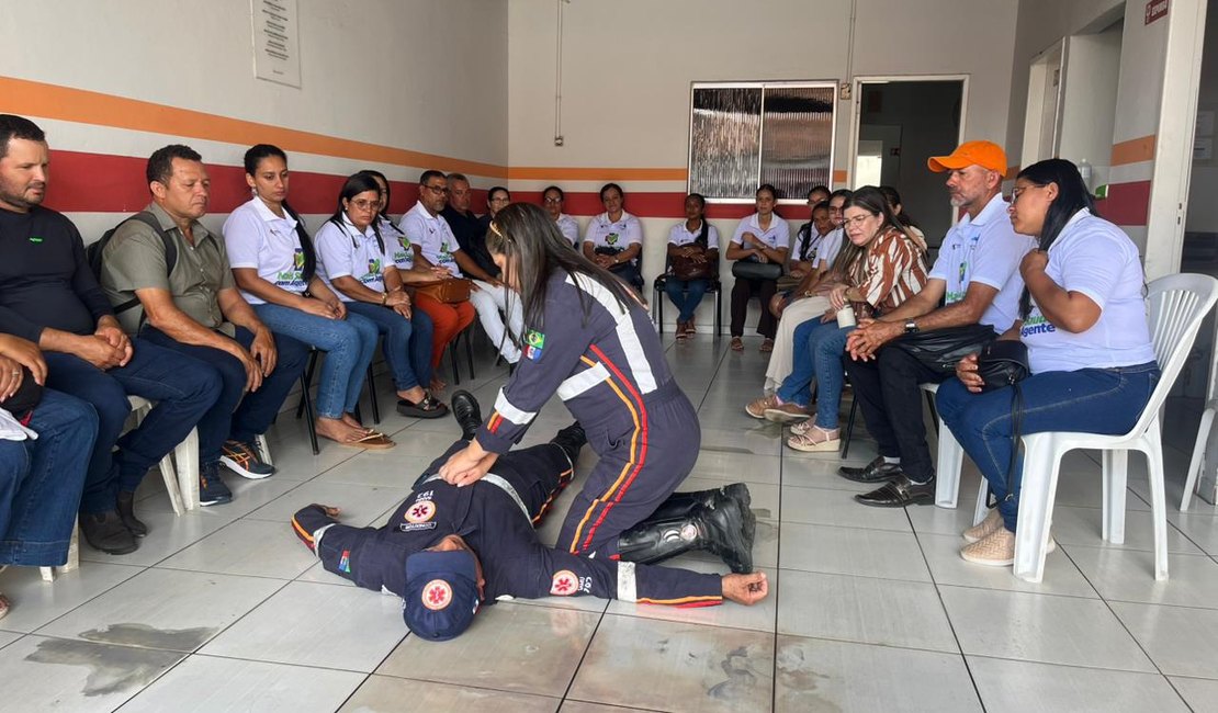 Samu realiza treinamento de primeiros socorros para profissionais da Saúde de Traipu