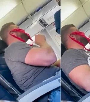 Homem é expulso de voo por usar calcinha como máscara em protesto, nos EUA
