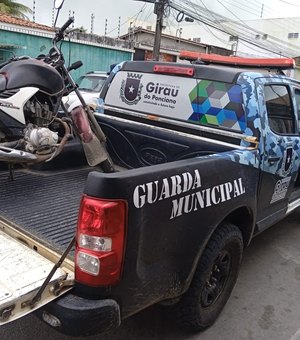 Moto roubada é recuperada pelos agentes da Guarda Municipal em Girau do Ponciano