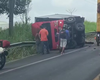 [Vídeo] Acidente com carro de prefeitura, caminhão e moto deixa feridos na BR-316, em AL