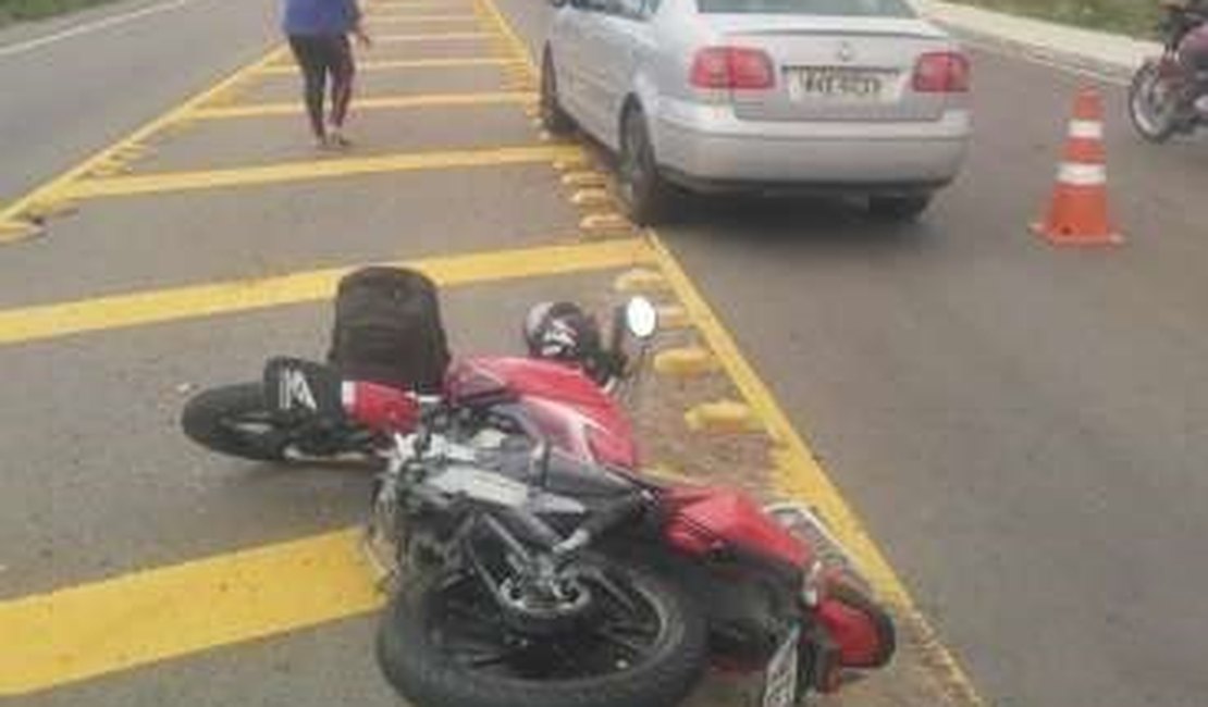 Motorista solta volante em rodovia do Sertão e provoca acidente com um ferido