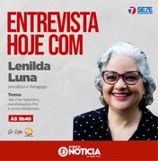 Lenilda Luna concede entrevista detalhando manifestação contrária ao governo neste 7 de setembro