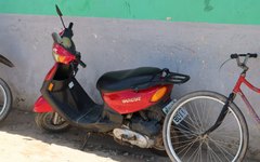 Motocicleta usada pela vítima durante o acidente em Maragogi