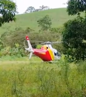 Homem é resgatado por helicóptero após quatro dias isolado em área de mata em Rio Largo