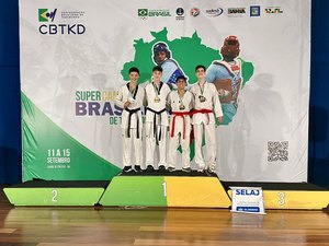 Alagoano de 15 anos fica na terceira colocação em campeonato nacional importante de Taekwondo