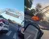 Carro com GNV pega fogo na Ponte Divaldo Suruagy; bombeiros são acionados