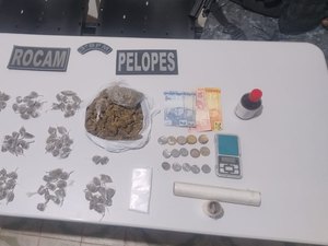 Pedreiro e mais dois suspeitos são presos vendendo maconha em Arapiraca