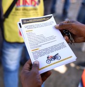 SMTT realiza ação para regulamentar mototaxistas em Maceió