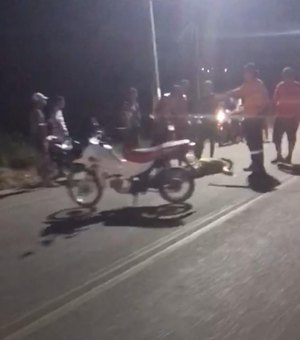 Motoqueiro fica ferido ao sofrer acidente em Porto Calvo