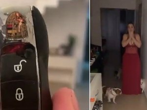 Naiara Azevedo se desespera após cachorra destruir chave de Porsche