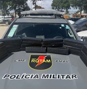 Mais de 28kg de maconha são apreendidos durante abordagem na BR-104, em Rio Largo