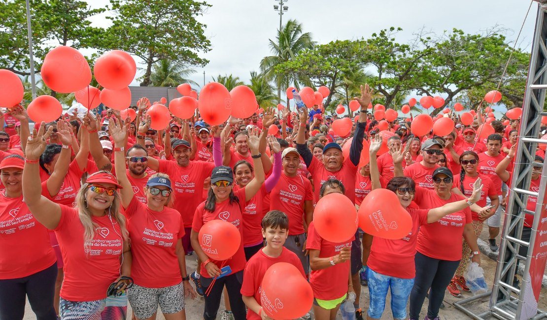 Hospital particular promove 'Caminhada do Coração' em Maceió