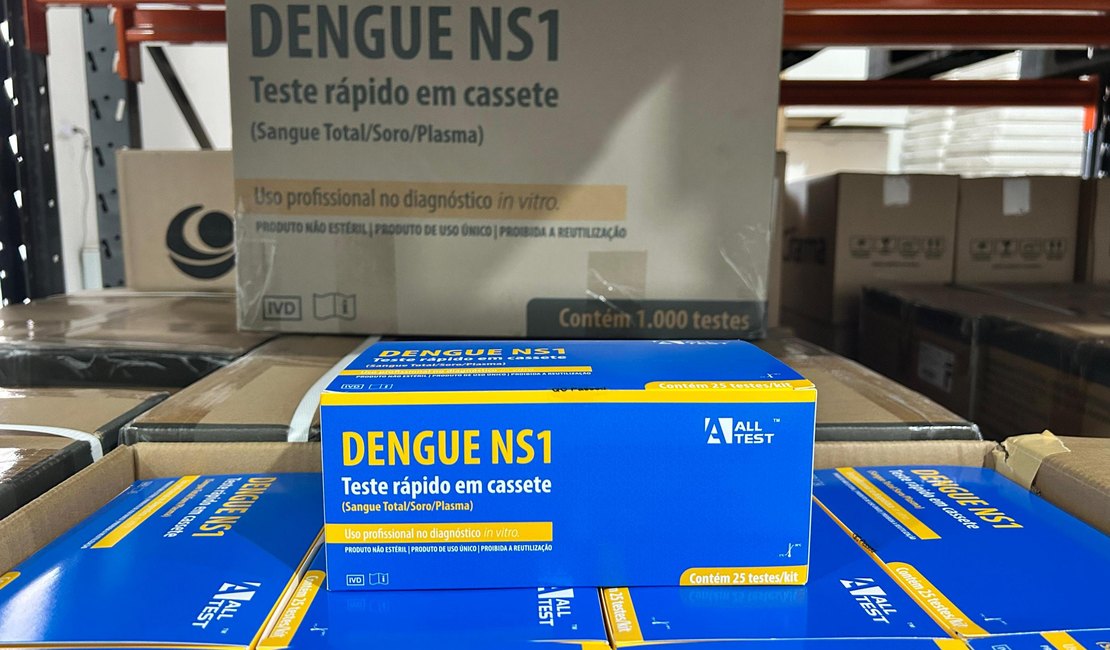 Quase 2 mil caixas de testes rápidos para detecção da dengue serão distribuídas em Alagoas