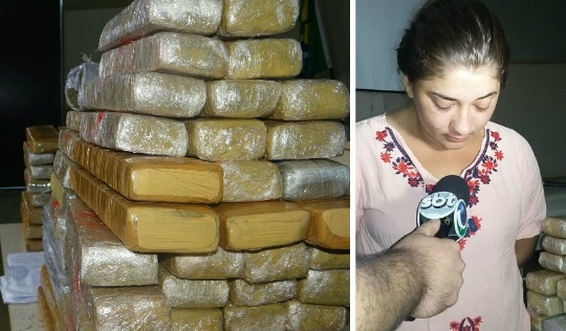Mulher é presa com 120kg de maconha avaliada em R$ 168 mil e confessa tráfico