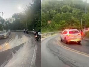 Óleo na pista deixa trânsito lento e provoca acidentes na Avenida Pierre Chalita