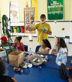Projeto de arte e reciclagem promove oficinas para crianças de comunidade quilombola de Arapiraca