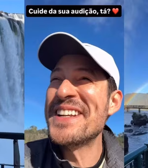 Influenciador emociona ao se gravar ouvindo som das Cataratas do Iguaçu pela primeira vez com aparelho auditivo