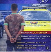 Acusado de homicídio qualificado é preso no município de São Luís do Quitunde