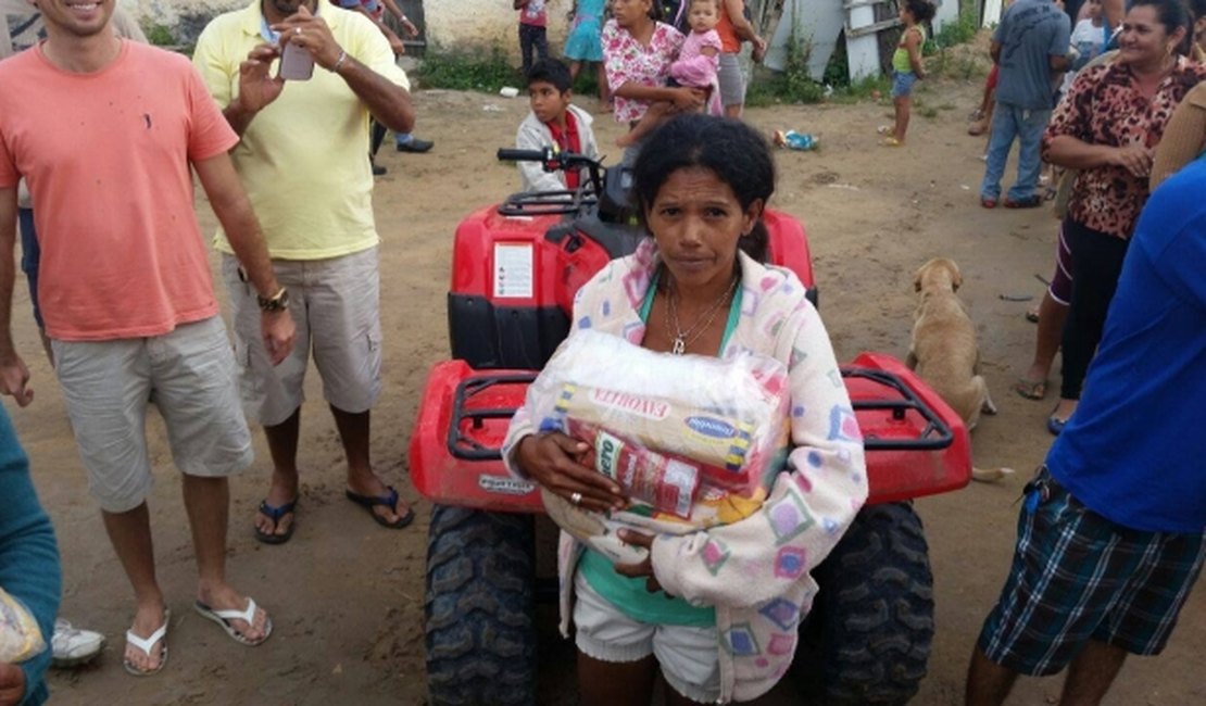 Desafio do gelo consegue arrecadar centenas de cestas