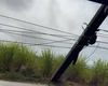 Carro perde o controle da direção e derruba poste no município de São Luís do Quitunde