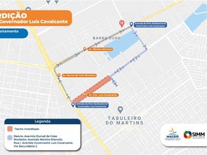 Avenida no Tabuleiro do Martins será parcialmente interditada para obras por 30 dias