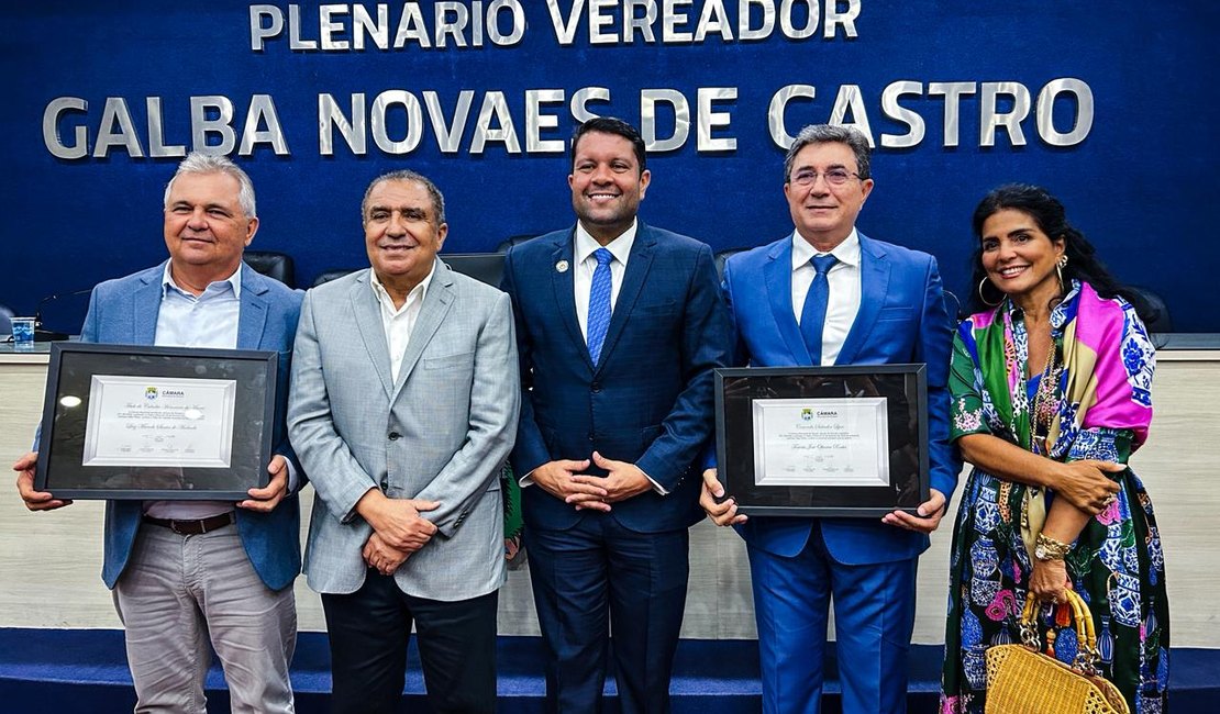 Câmara reconhece personalidades por contribuições ao desenvolvimento econômico de Maceió