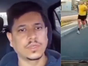 Motorista flagra corredores se arriscando no meio da pista na Avenida Ceci Cunha