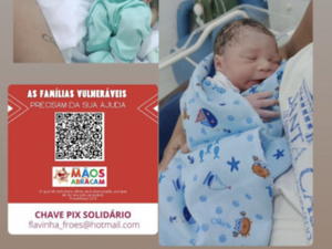 Mulher dá a luz a bebê sem saber que estava grávida e grupo de Penedo faz campanha para comprar enxoval
