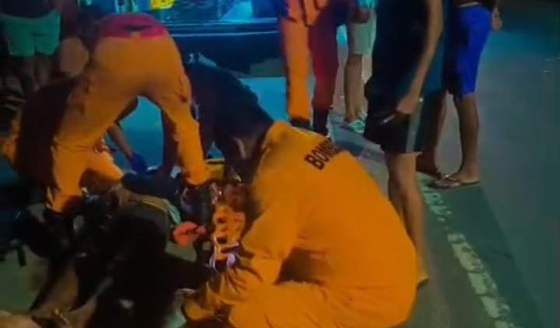 Colisão entre carro e moto deixa dois feridos na AL-101 Norte em Maragogi